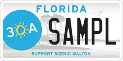 30a License Plate
