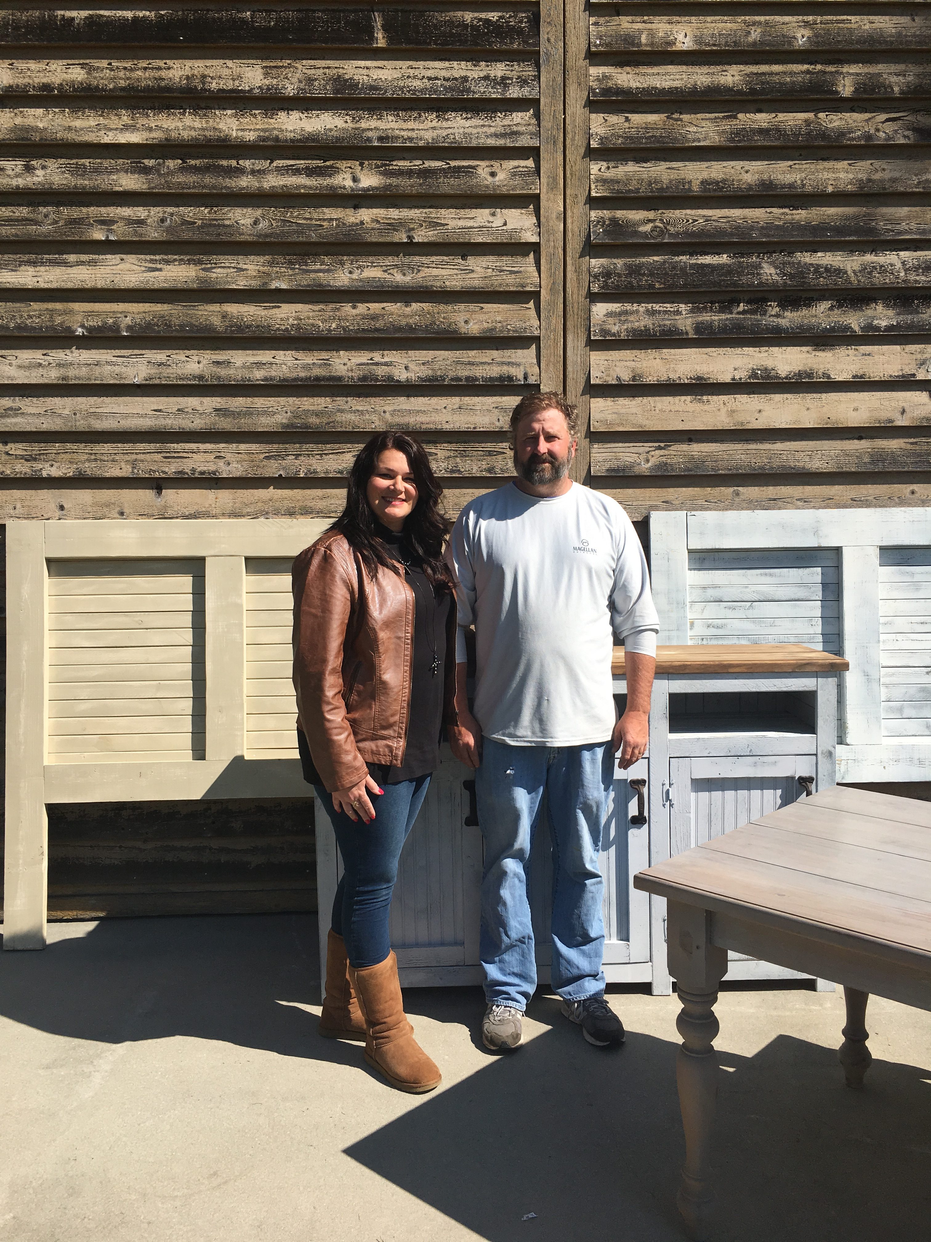 Meredith and Brendan Rowland outside the Beach Barn