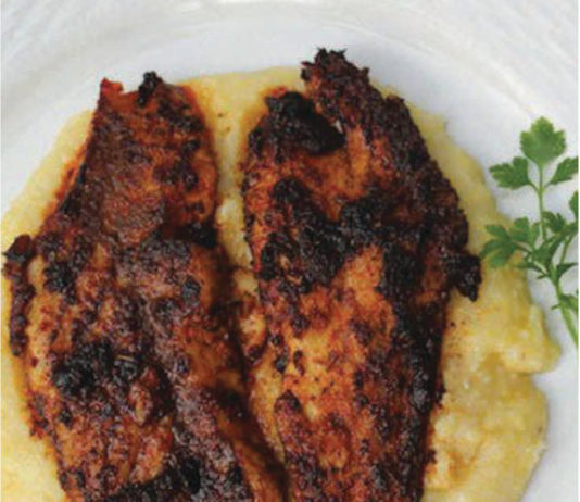 Redfish And Smoked Gouda Grits