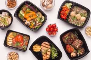 Restaurant Healthy Food Delivery In Take Away Boxes