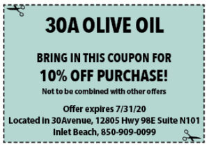 Sowal July 2020 Coupons 30a Olive Oil