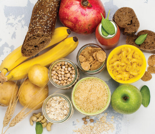 Assortment Of Products Rich Of Carbohydrates