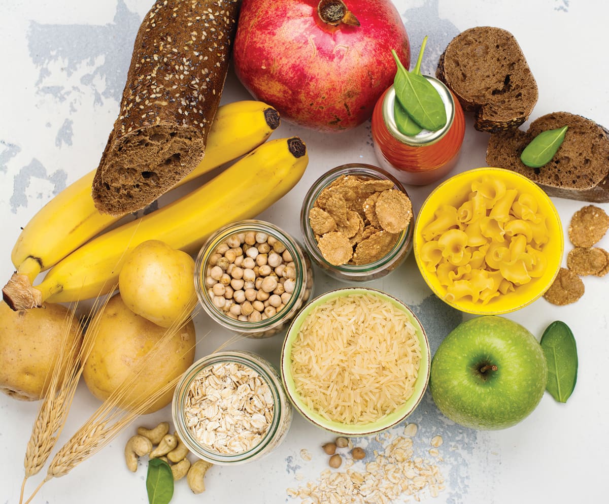 Assortment Of Products Rich Of Carbohydrates
