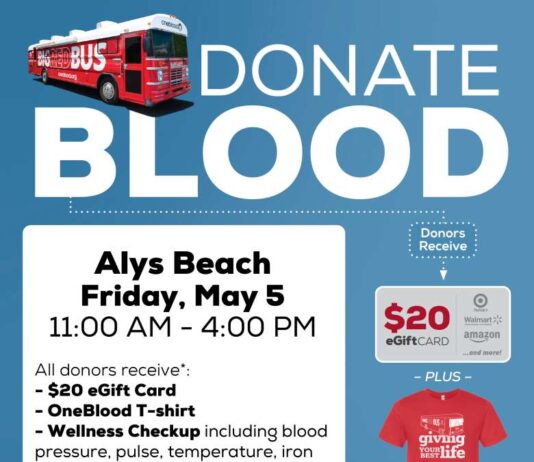 Alys Beach One Blood Drive