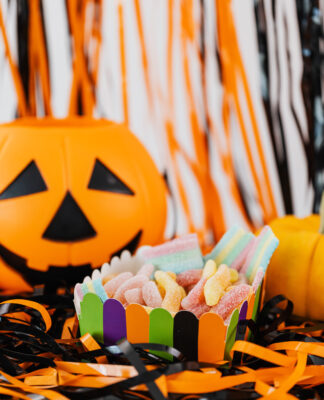 Halloween Pumpkin And Candy