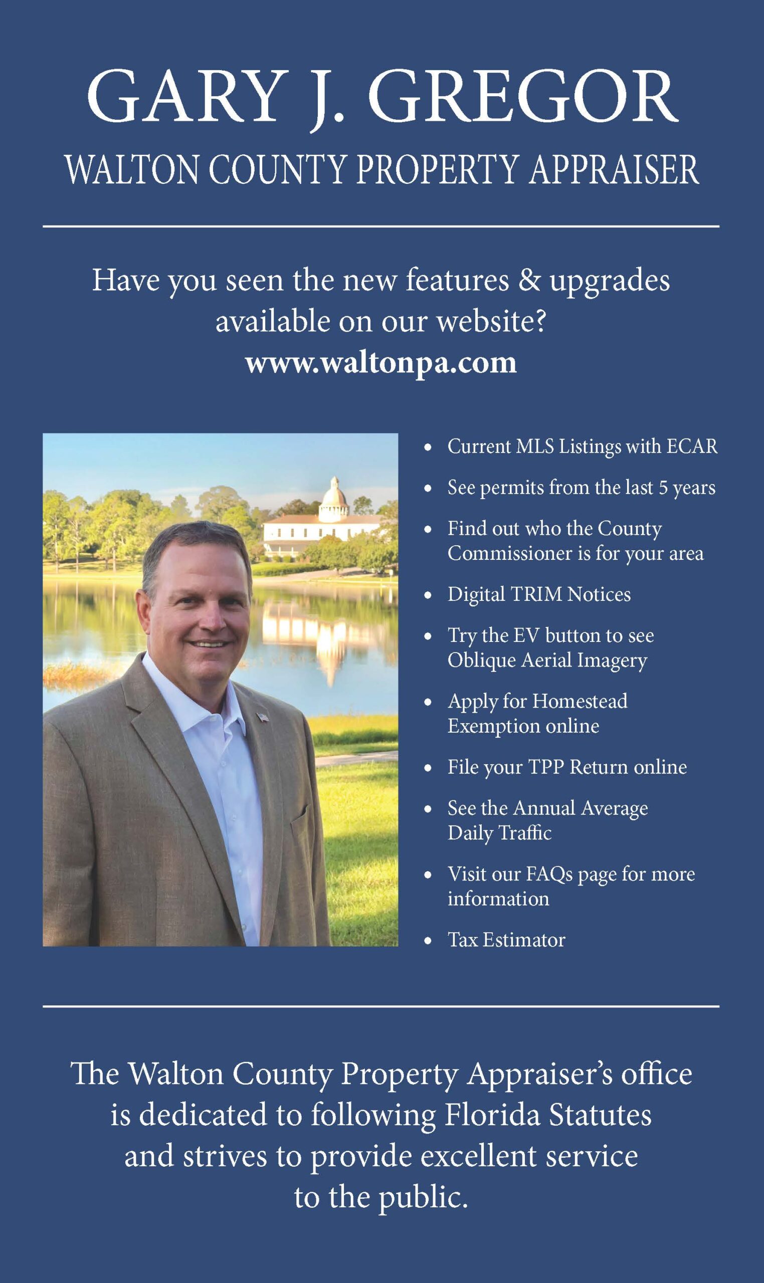 3x10 Gary J. Gregor Walton Property Appraiser Ad