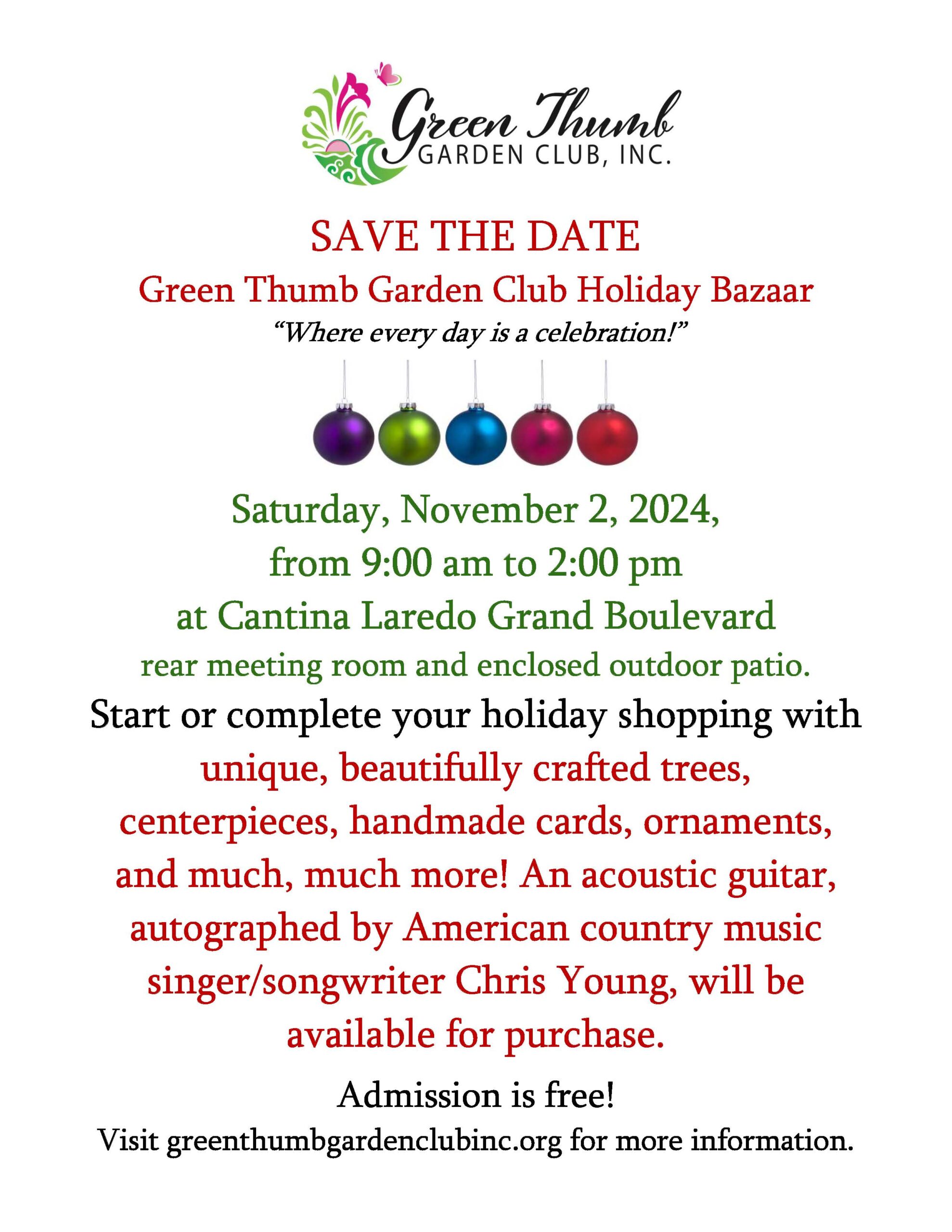 Flyer Holiday Bazaar Save The Date 2024