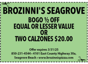 South Walton Life Coupons 2025 March Brozinnis