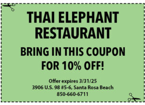 South Walton Life Coupons 2025 March Thai Elephant