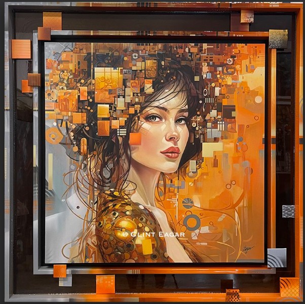 Mosaic Of Memories Abstract Portrait Clint Eagar Design