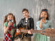 Band Of Little Musicians Against Grunge Wall