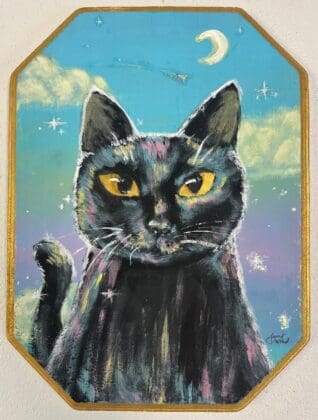 Meowsterpieces Jenny Wind Acrylic On Wood Golden Eyes Adult Category (1)